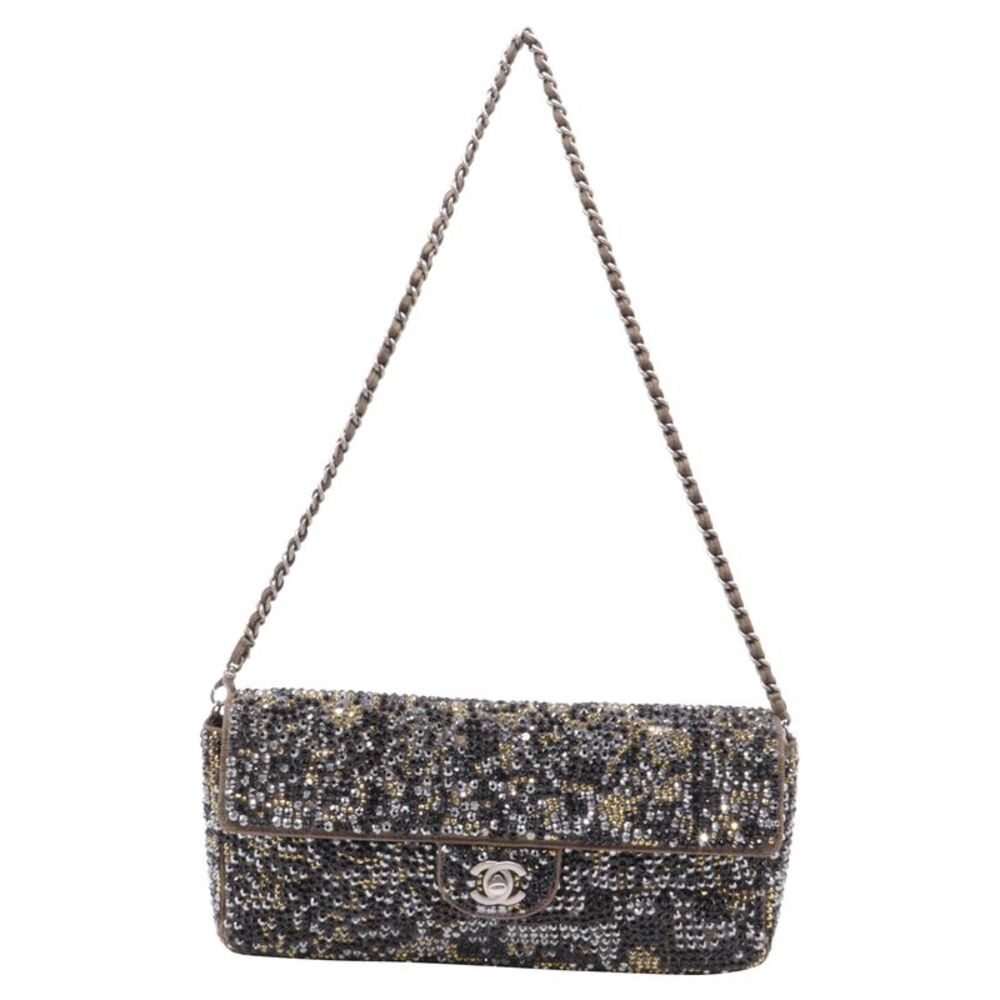 Chanel East West Flap Bag in Multicolor Crystals